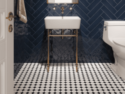 Splash Cascade Octagon White & Black